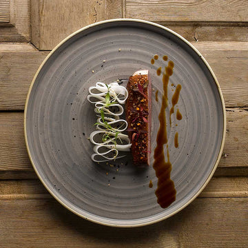 Peppercorn Grey Round Walled Plate 26cm